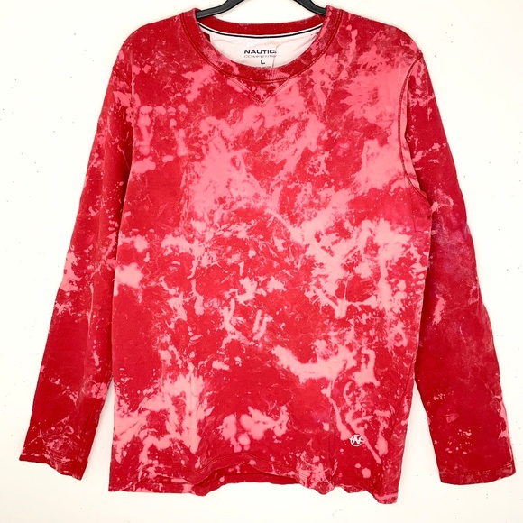 Red Shirt Bleach Tie Dye | UP OFF